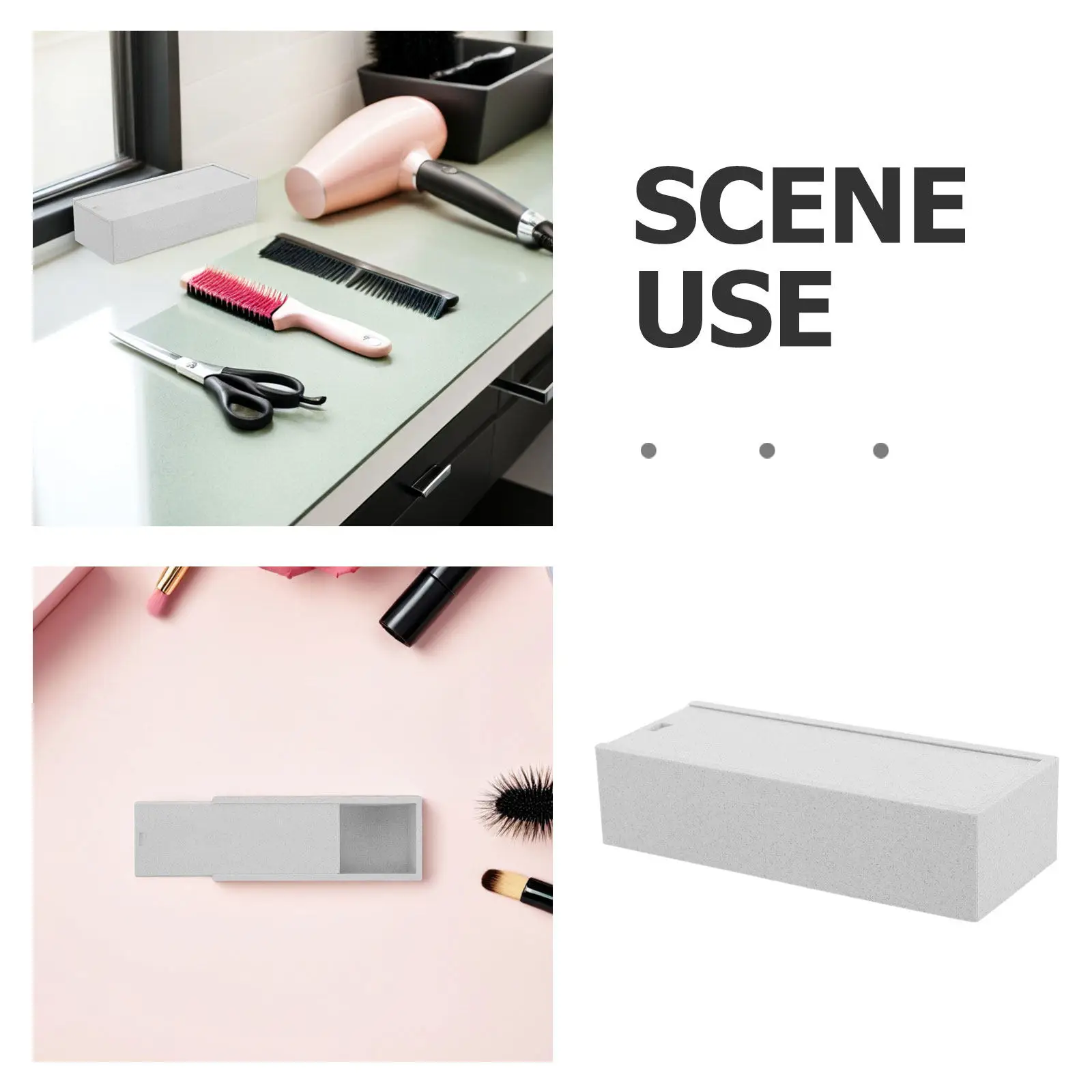 Double Compartment White Blade Storage Box Clipper Blade Holder for Home Bathroom Barber Shaver Organizer Container for Shaver
