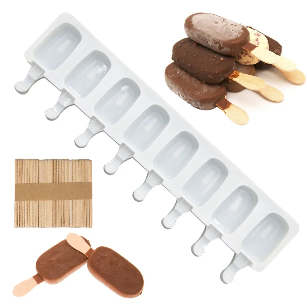8 Hole Silicone Ice Cream Mold Magnum Silicone Mold DIY Frui
