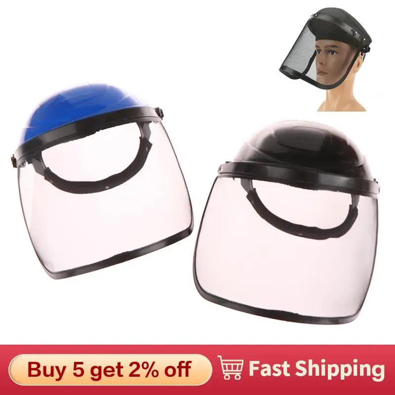Stainless Steel Garden Grass Trimmer Safety Helmet Hat With Full Face Mesh Protective Mask For Brush Cutter Forestry Protection
