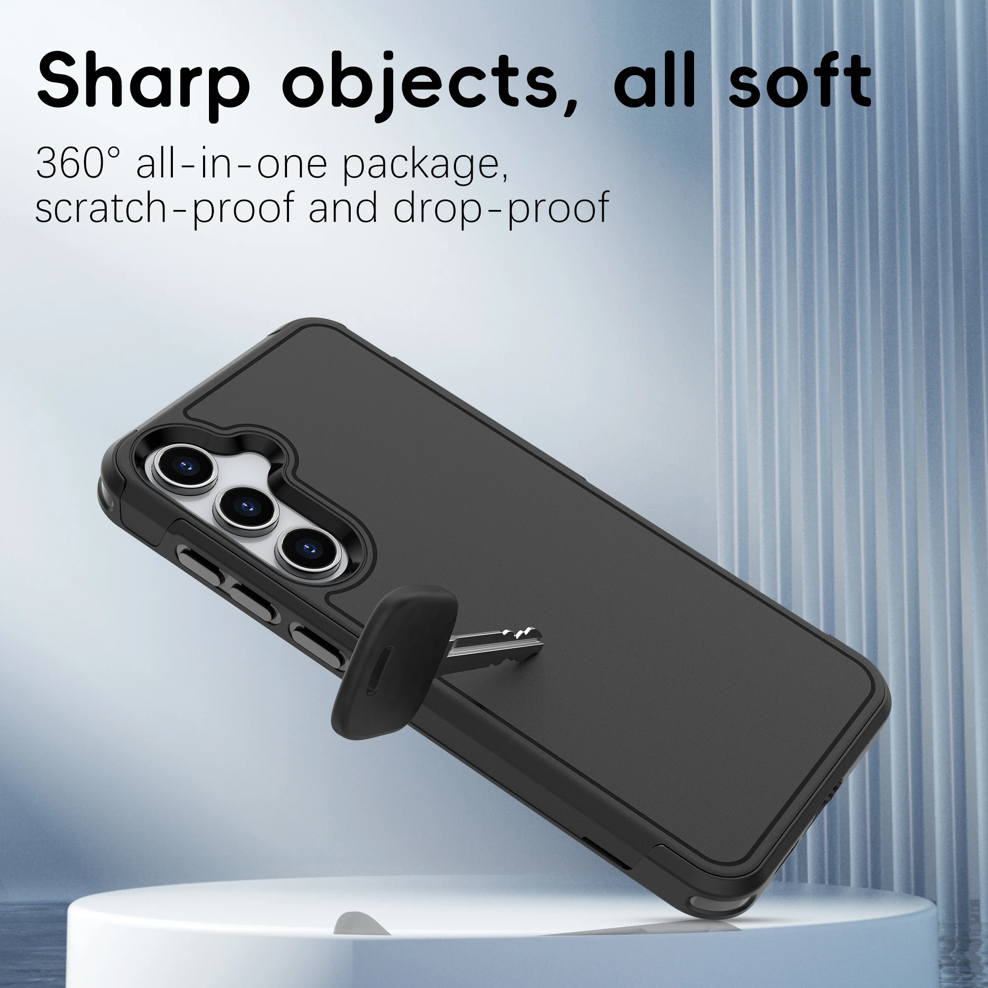 Matowe etui Feeling Strong Case dla Samsung Galaxy A55 A16 A15 A14 A54 S24 Ultra S23 Plus S22 S24 FE Drop Protection Funda Capa