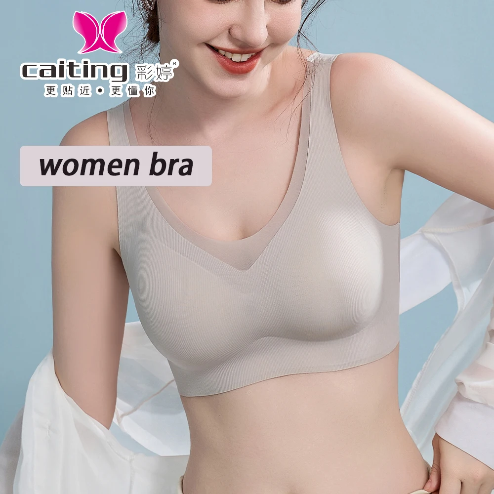 CAITING-sujetadores deportivos inalámbricos sin costuras para mujer, chaleco sexy de copa fina, ropa interior de una pieza, top para mujer a la venta