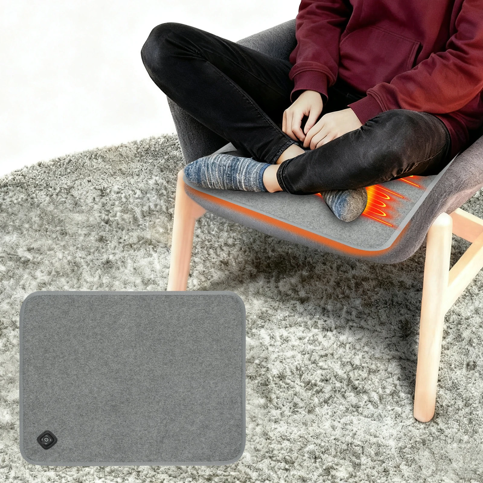 1 قطعة USB MiElectric لوحة التدفئة السجاد حصيرة مع 2 مناطق التدفئة 3 مستويات التدفئة 10H السيارات قبالة المنزل مكتب التخييم في الهواء الطلق استخدام #3