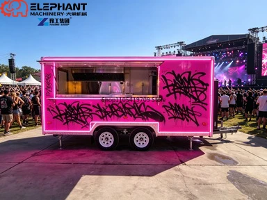 Carritos De Comida Food Track Icecream Taco Burger Pizza Coffee Trailer Remorque Mobile Fast Food Truck With Full Kitchen