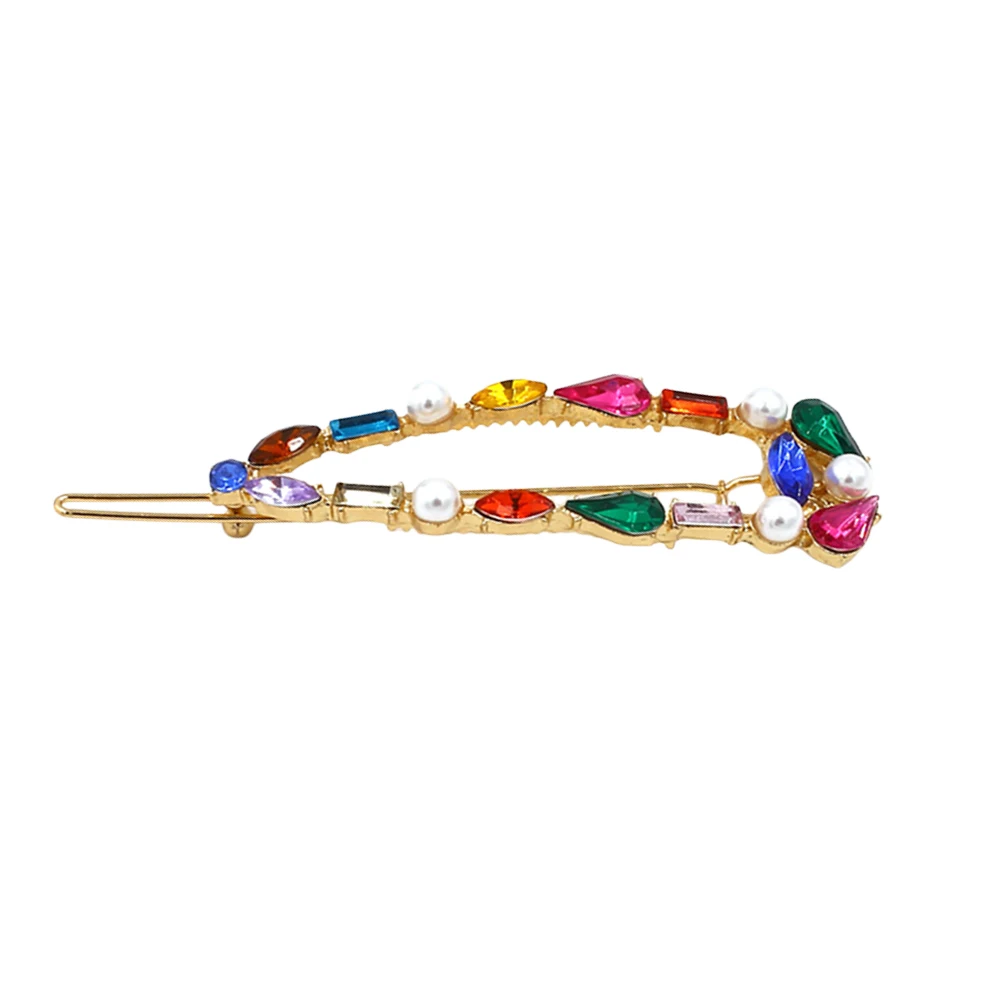 

Gemstone Hair Clips Rhinestone Decorative Bobby Pins Fashion Accessories Elegant Stylish Hairpins Wedding Party Daily Use