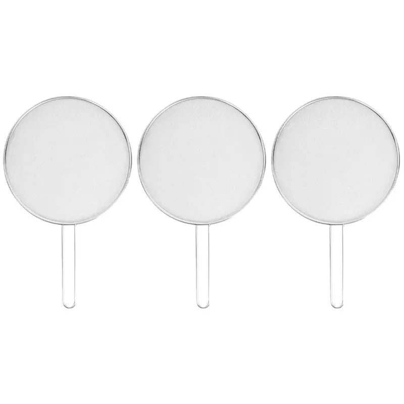 

AA73 Stainless Steel Oil Proof Mesh Cooking Anti-Splatter Split Guard Frying Pan Cover Kitchen Gadget