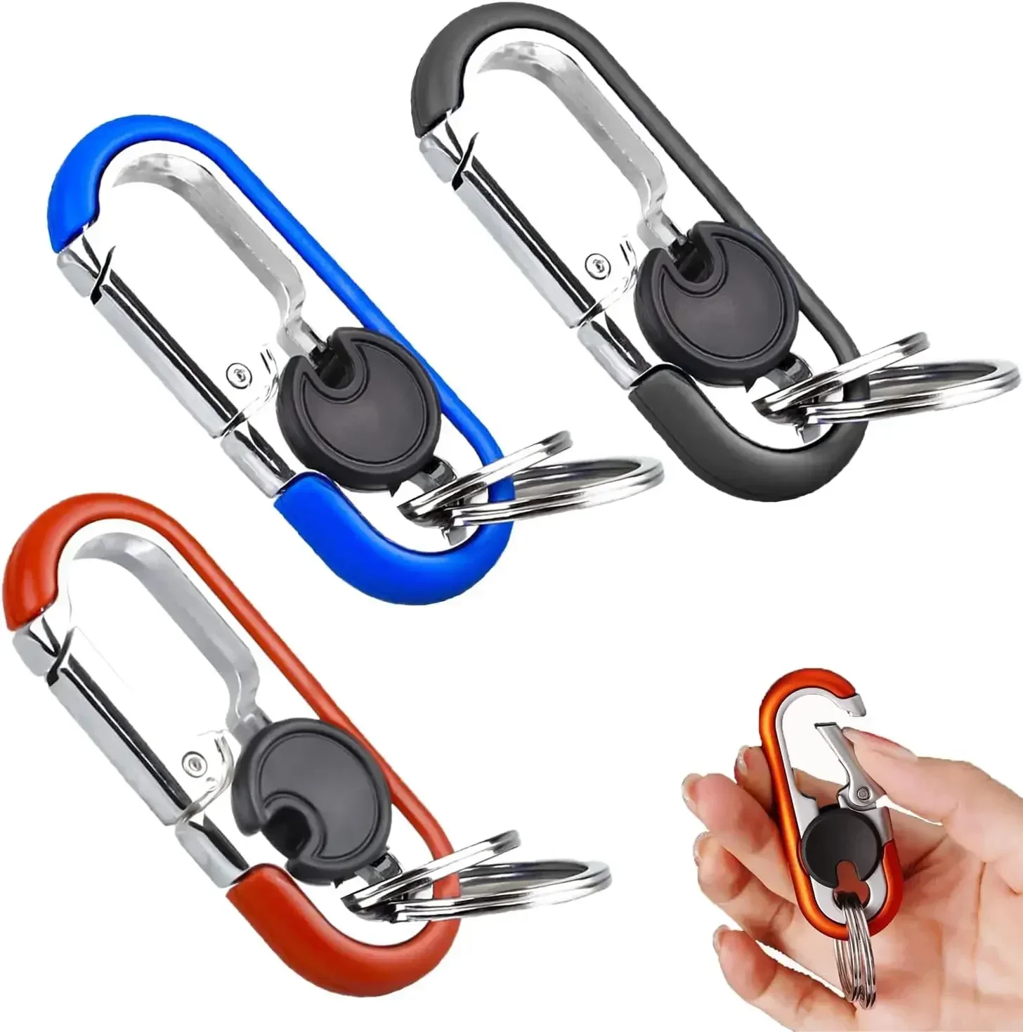 

Stylish Car Keychain Set for Men Durable Zinc Alloy Metal Keyring Organizer for Vehicle Keys & Waistband Use Functional