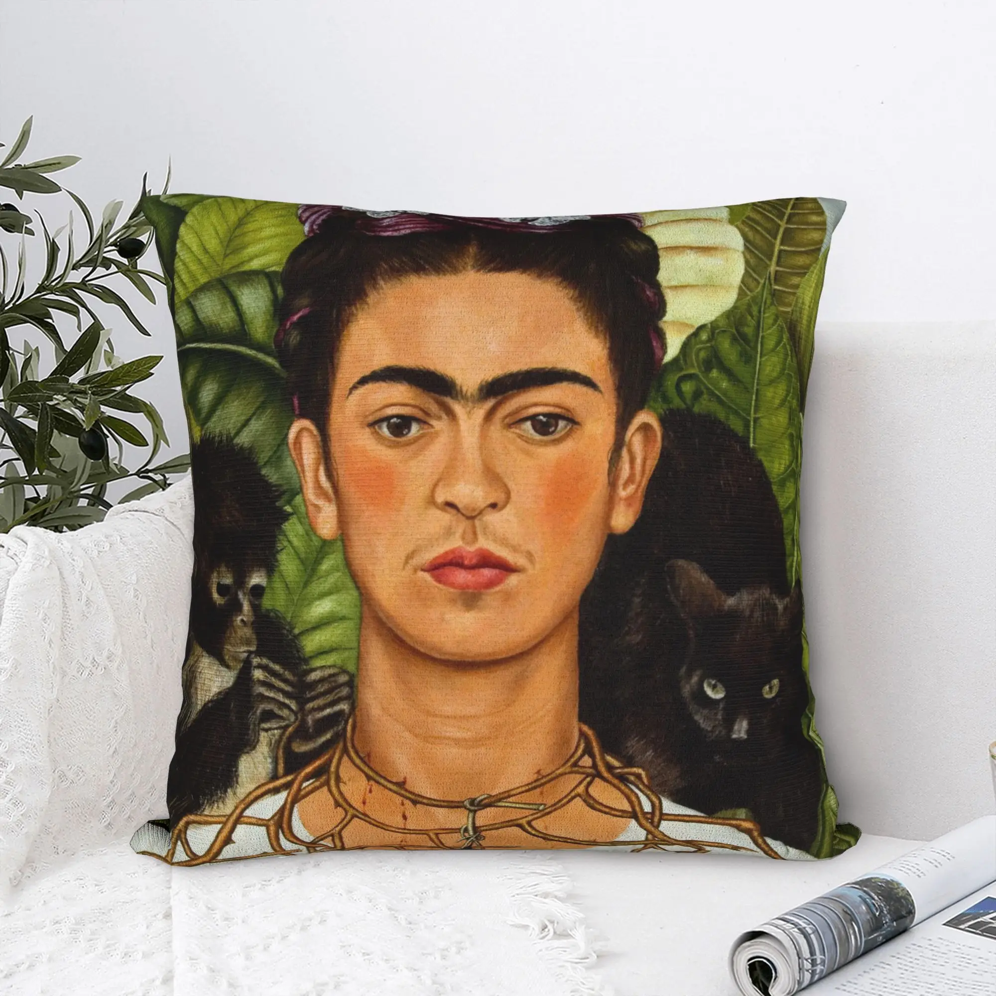 F-Fridas K-Kahlooo Pillow Case  Soft Pillow Cover For Sofa Car Home Decor Morden Cushion Cover
