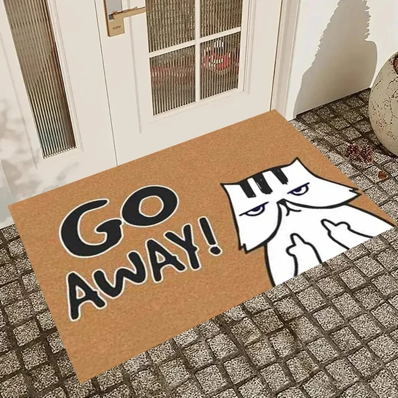 Image of Lustiger Katzen-Teppich, Dekorative Fußmatte für Zuhause, Neuartiges Muster, Eingangsbereich, Jugendzimmer, Rutschfeste Willkommensmatte, Bodenmatte