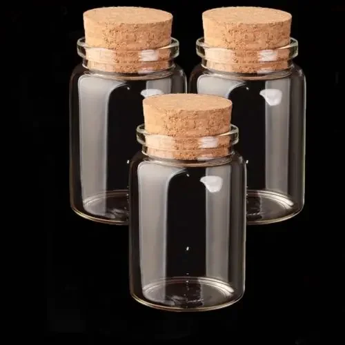 20Pcs Mini Message Bottles Tiny Empty Clear Cork Glass Bottles Vials Wedding Holiday Favour Decoration Christmas Drifting Bottle