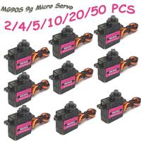 2-50Pcs MG90S 9g Micro Servo Metal Gear 180°/360° for RC Helicopter Plane RC Boat RC Car Trex 450 RC Robot Arm RC Upgraded Parts