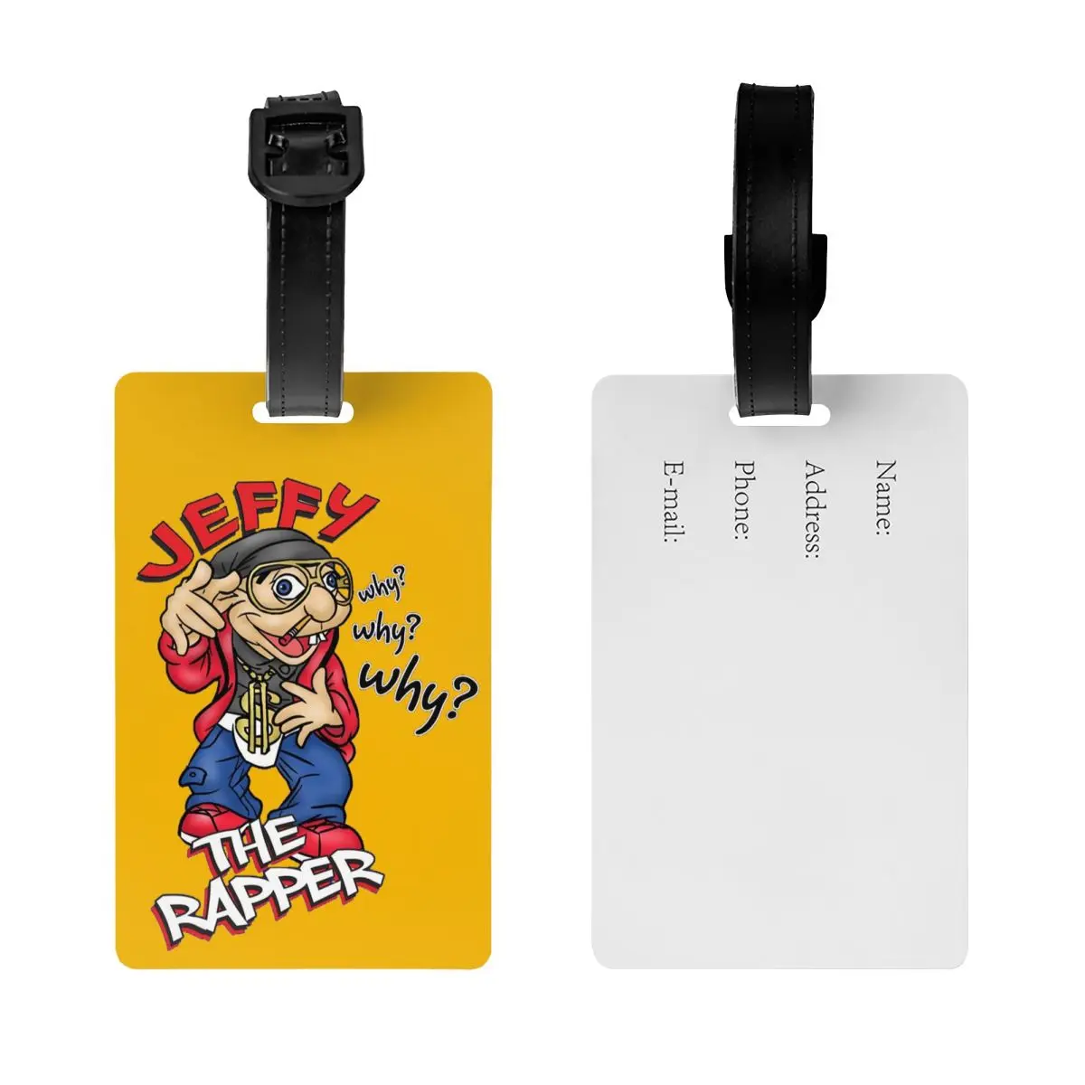 جيفي مغني الراب SML شخصية علامات الأمتعة حقيبة الملحقات المحمولة الأمتعة الصعود علامة التسمية حامل معرف اسم العنوان #2