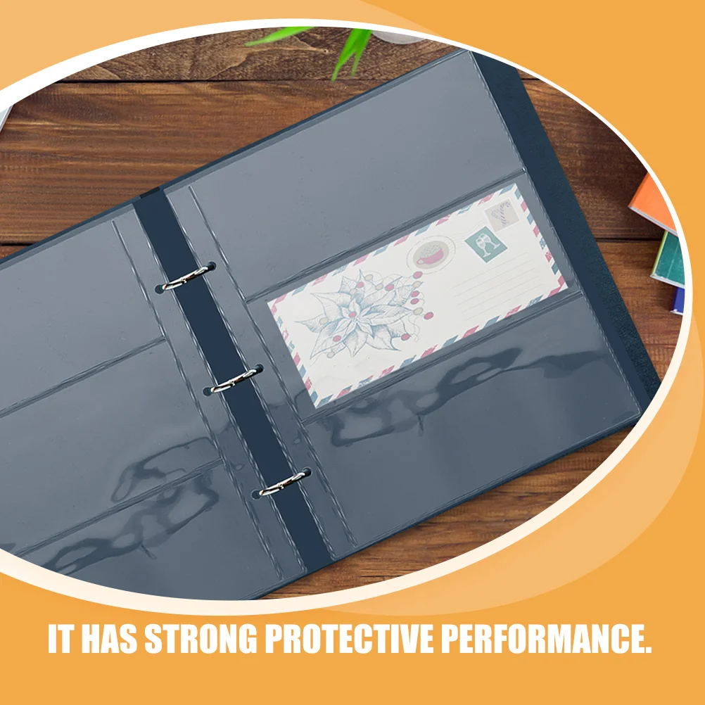 20Pcs Versatile Currency Album PVC Banknote Holder Clear Protective Sleeves Currency Storage Display Money Collector Album