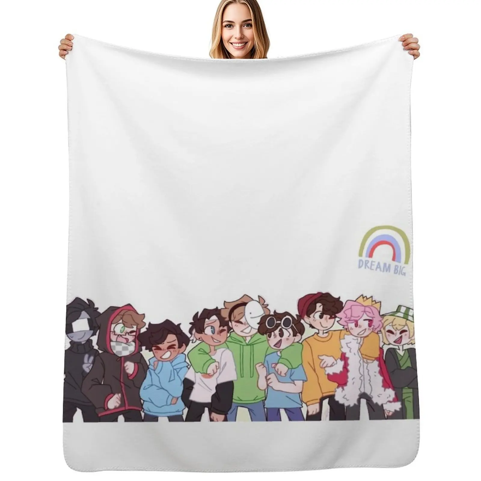 

Dream SMP Team Throw Blanket Shaggy Furry Soft Blanket for Bedroom Living Room