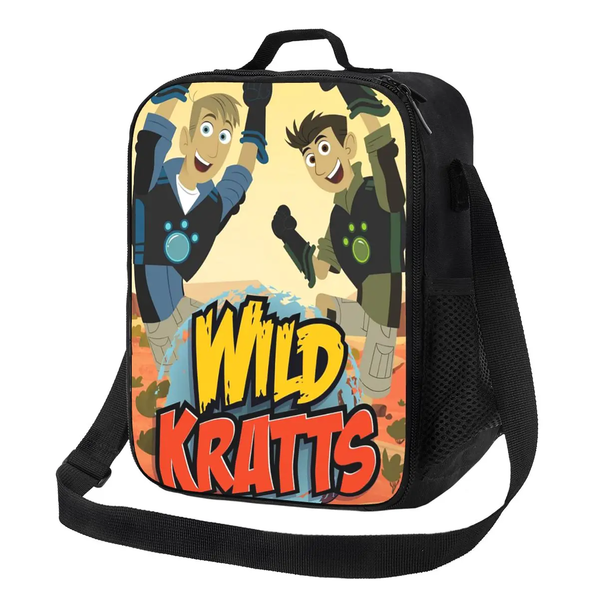 

Изолированная сумка для обеда с логотипом Wild Kratts, школьная коробка для хранения еды для пикника, герметичный контейнер-холодильник, термосумка для обеда