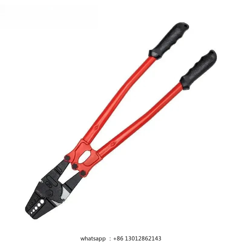 

24/30Inch Wire Rope Swager Crimper Tool Insulated Handle Aluminum Copper Cable Fishing Dual Sleeves Cutter Crimping Pliers