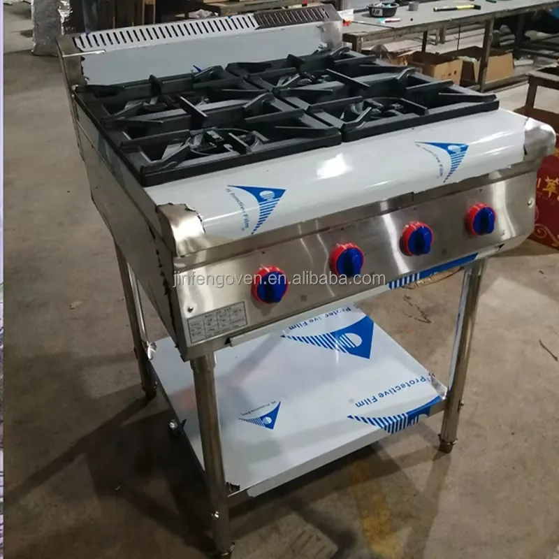 Commercial Kitchen Equipment Professional 6 burner Gas Cooking Industrial Portable Gas Stove with Stand view 3