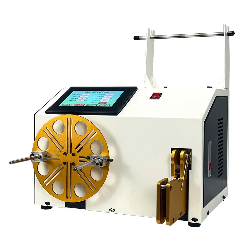 High-efficiency semi-automatic foot-pedal power cable, data cable, USB cable, winding and tying all-in-one machine can wrap arou
