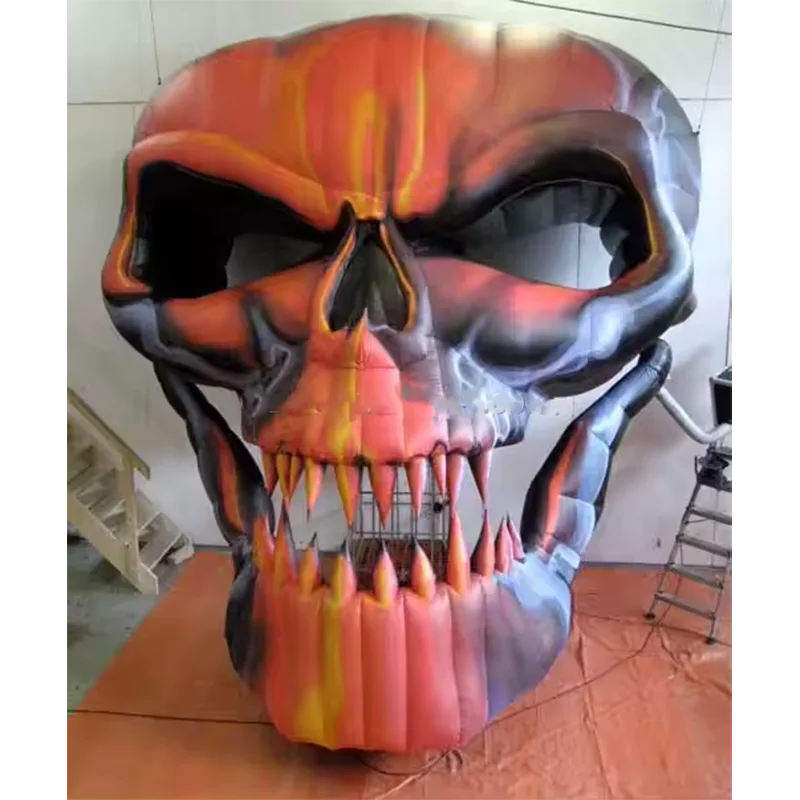 

giant red inflatables skull head halloween inflatables