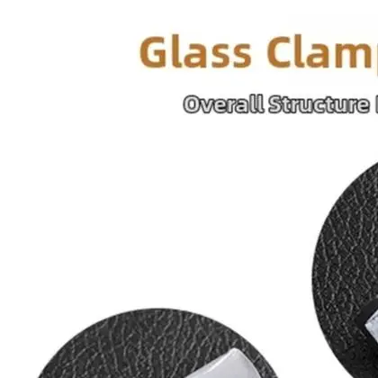 Glass Shelf Retainer Clamp with Soft Rubber Contact Points for Safe Glass Engagement in Home Interior Applications