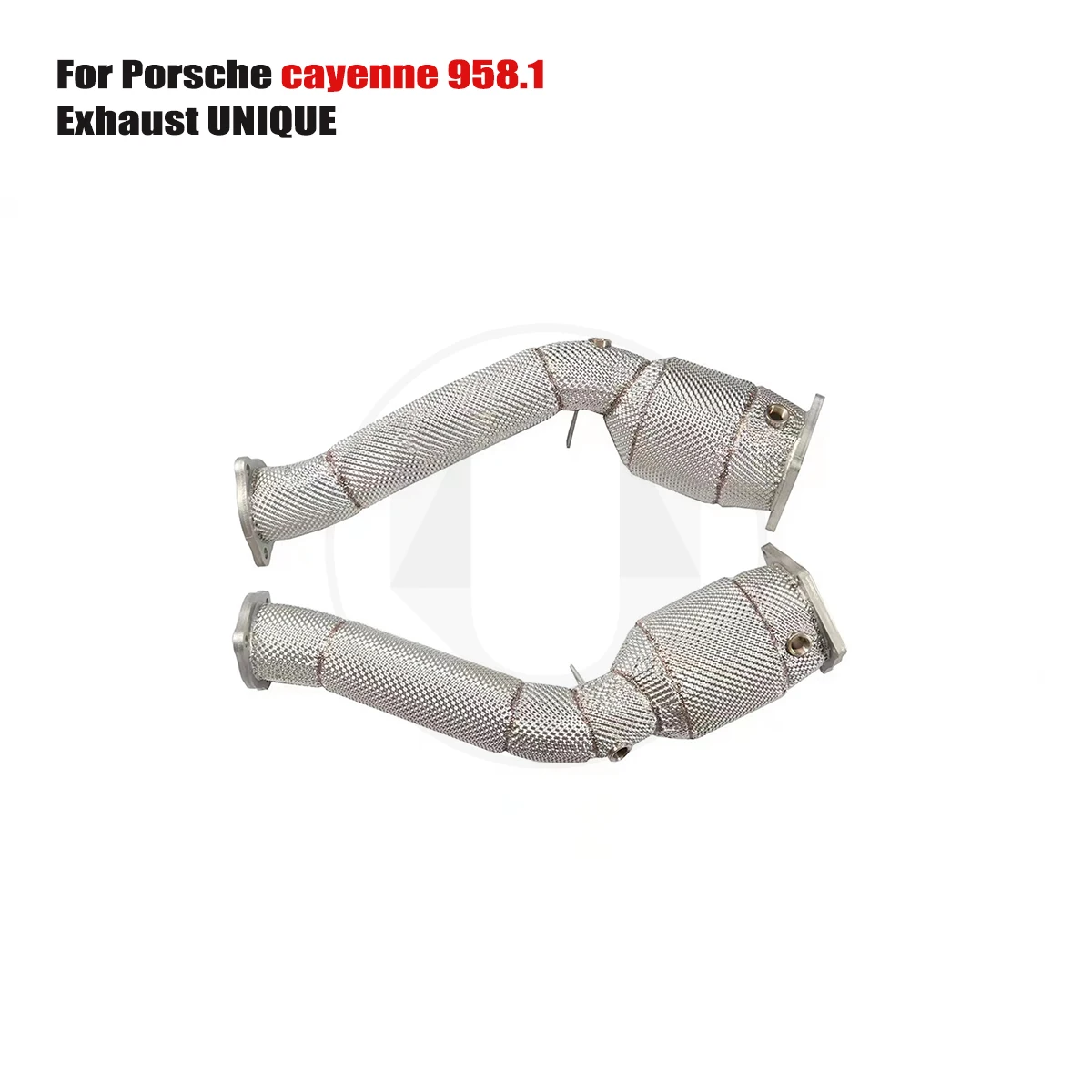 

UNIQUE For 2011-2014 Porsche Cayenne 958.1 3.0T 4.8L 4.8T With insulator downpipe With cat/without cat exhaust pipe