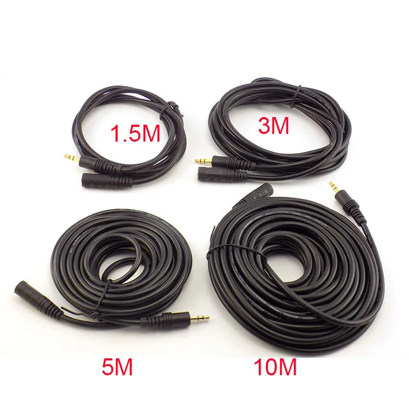 1.5/3/5/10M DC 3.5mm Jack Male to Female Headphone Extension Cable AUX Audio Stereo Extender Cord For pc AV Audio speaker F1