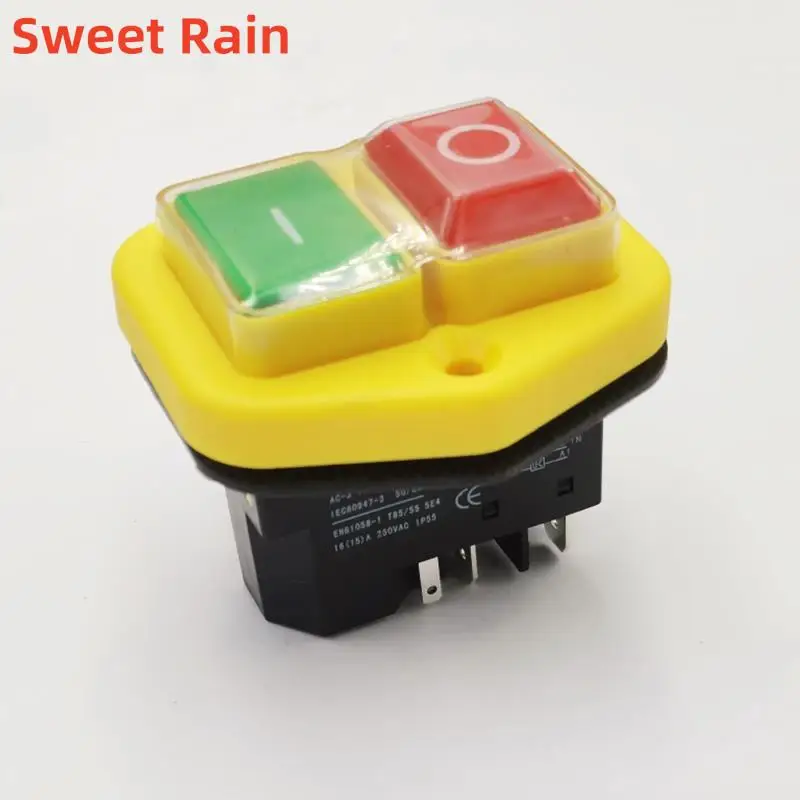 1 interruptor de arranque electromagnético interruptor de herramienta eléctrica impermeable 16A250V4 pines/5 pines puede reemplazar KJD17B