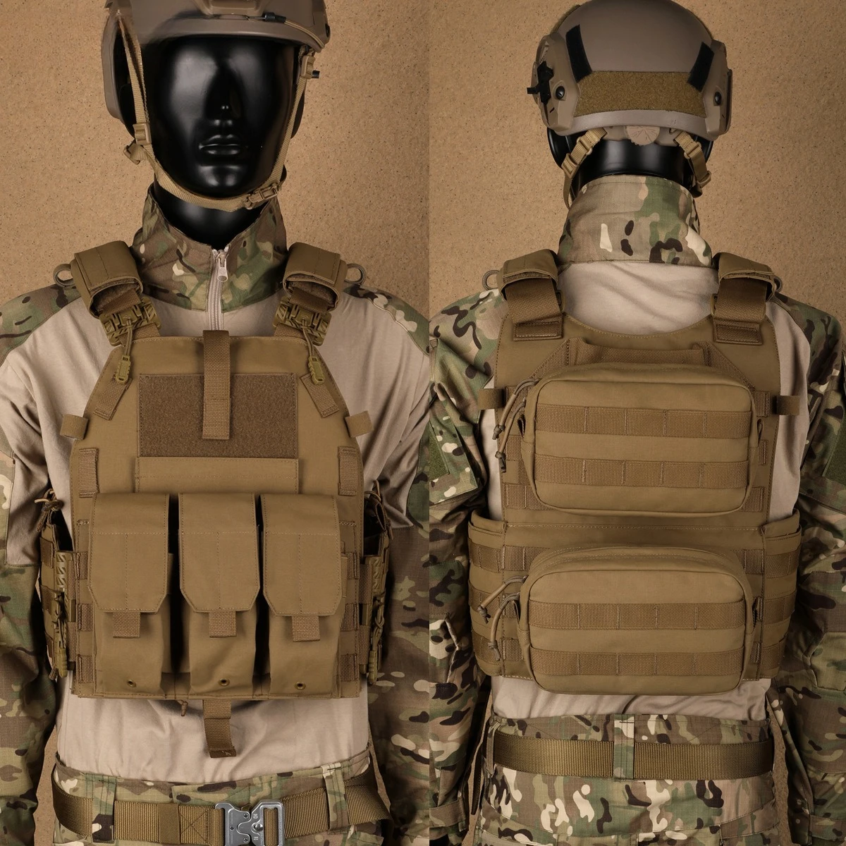 سترة تكتيكية من النايلون 500D سترة برمائية معدات حقيقية CS8605 سترة متعددة الوظائف سريعة الإصدار #5