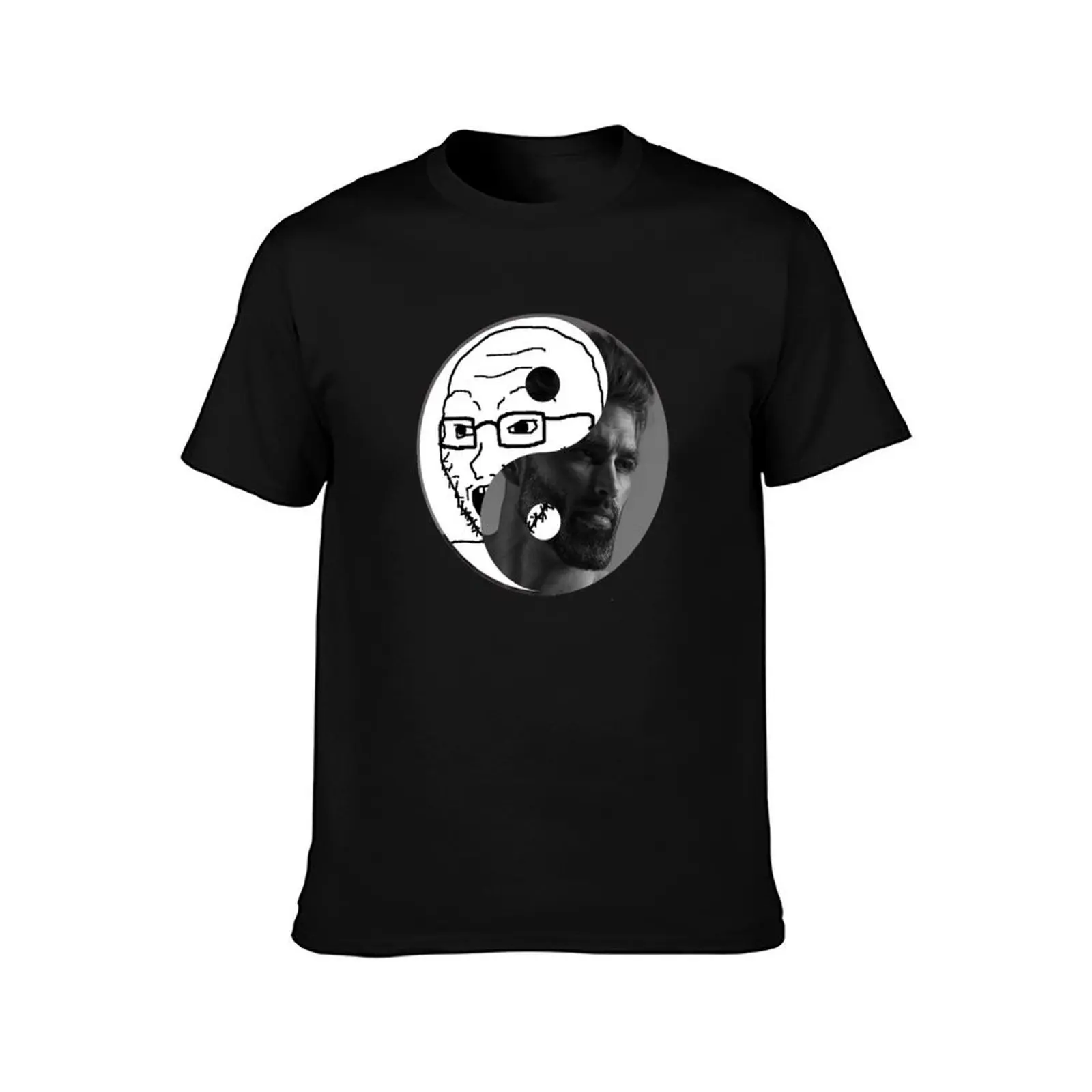 CHAD YIN YANG WOJAK SOY BOY CRINGE DOOMER ZOOMER T-Shirt quick drying graphic tee shirt Short sleeve tee men