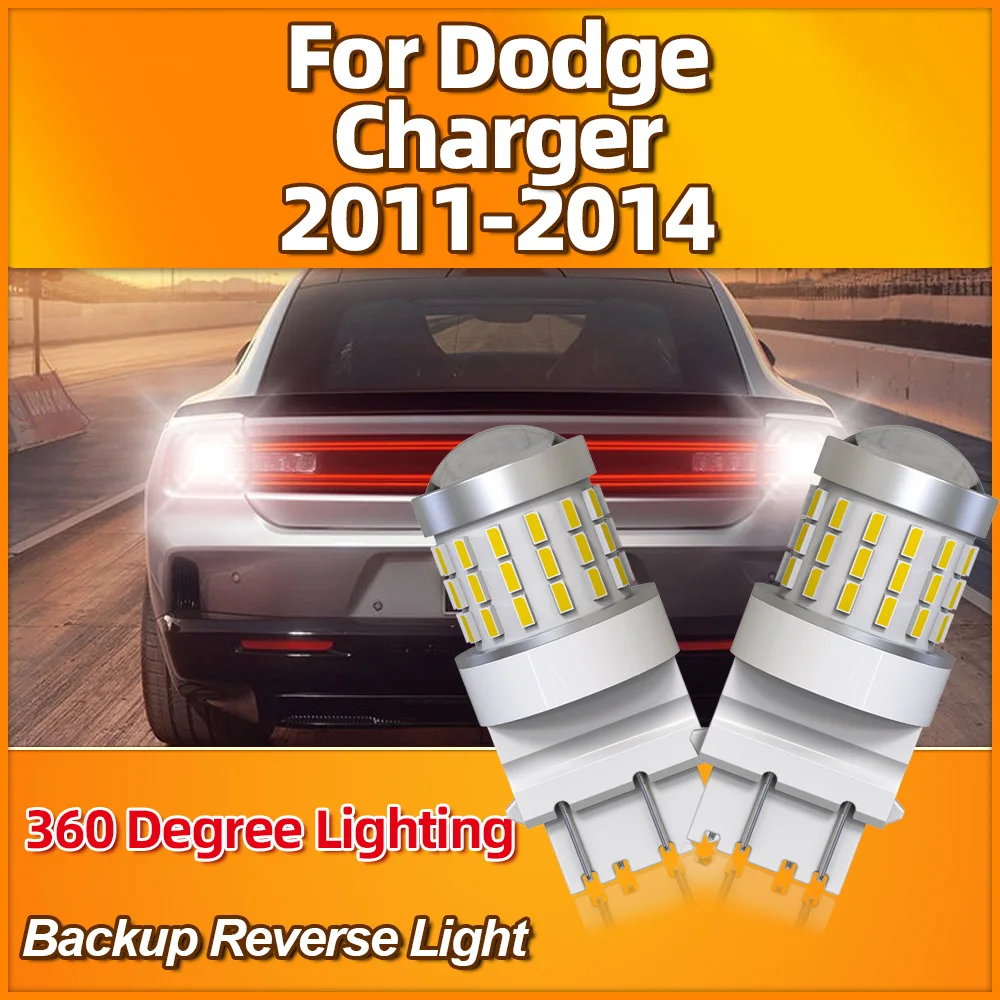 

3400LM 6W Reverse Car Light Bulbs 3157 T25 6000K Plug And Play Backup Auto Lamps 12V For Dodge Charger 2011 2012 2013 2014