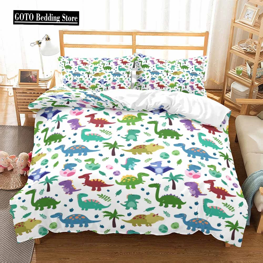 

Jurassic Period Dinosaurs Duvet Cover Set for Kids,Super Soft,Comfortable Bedding Set,Home Textile,Boy Quilt Cover,Pillowcases