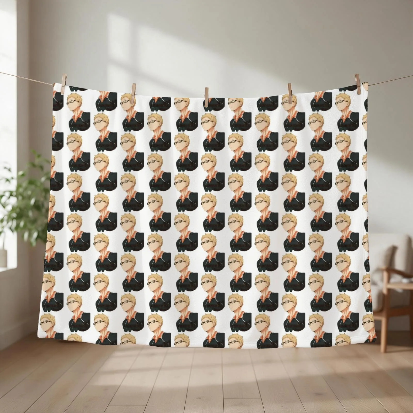 New tsuki profile Throw Blanket couch cozy soft plush fuzzy picnic outdoor blanket