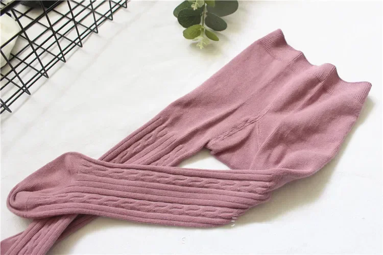 Spring Knitted Baby Pantyhose for Girls Children Twist Bottom Toddler Kid Girl Ribbed Stockings Baby Girl Socks Kids Leggings