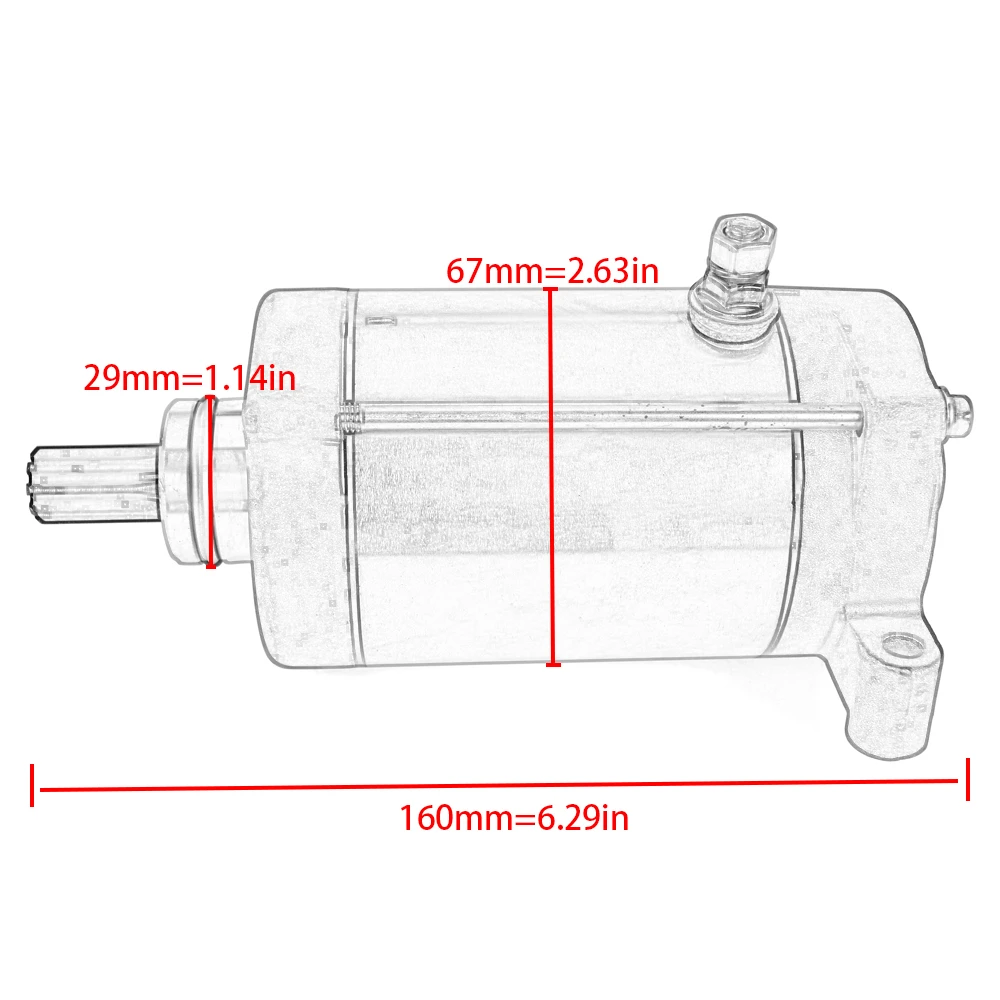 

Starter Motor for Yamaha YFM700 Grizzly 700 2007 2008 YFM700R Raptor 700R 2006-2018 YFM 700 700R 18888