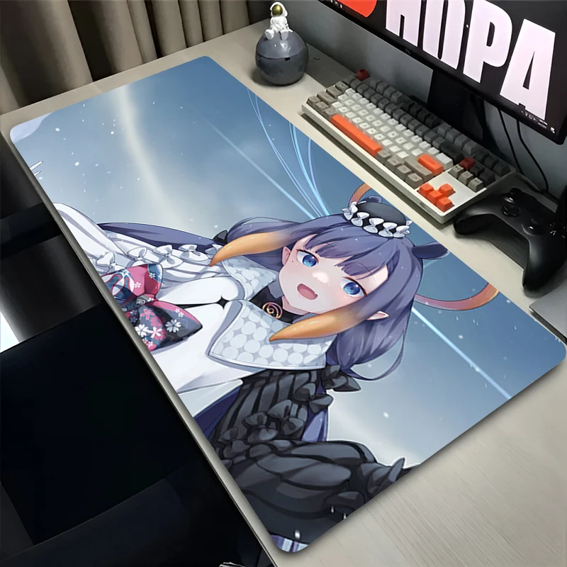 Mauspad Laptop Anime Erweiterte Desktop-Matte H-hololive Ninomae Ina Nis Computer Gamer Mousepad Gaming Zubehör Tastatur Pad