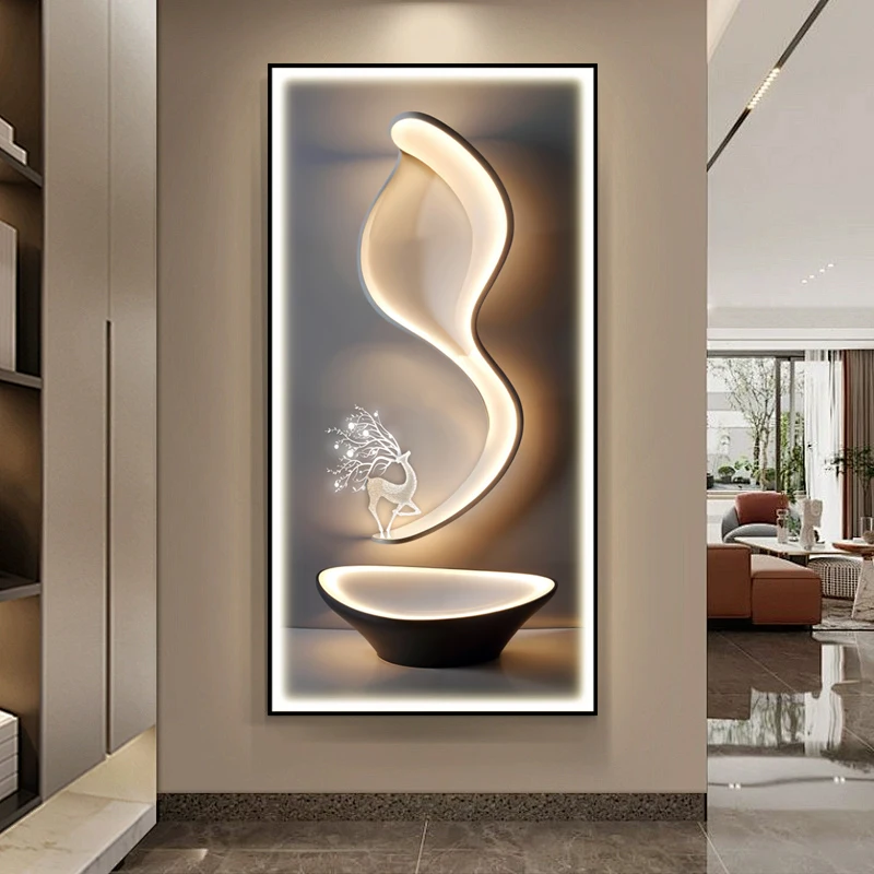 

NEW Art Mural Lamp Corridor Hanging Paintings Entrance Decoration Paintings Staircase Murals Luxury Modern Entry-Level Wall Lamp