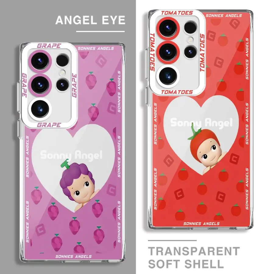 Sonny Angel Fruit Series Case for Samsung Galaxy S24 Ultra S20 FE S21 S22 Plus S23 FE S22 Ultra Note20 S20 Ultra Capa Silicon