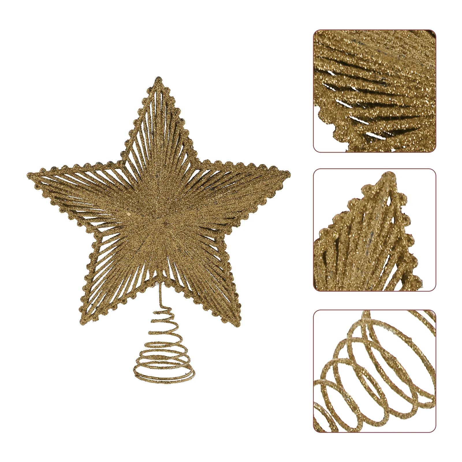 

Christmas Tree Top Star Treetop Adornment Pentagram Decor Festive Supplies Ornaments