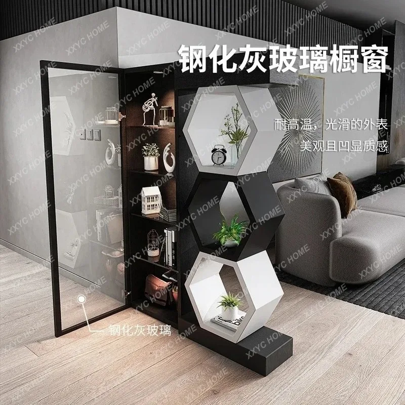 A Living room entrance entrance household shoe cabinet integrated double-sided rack partition cabinet