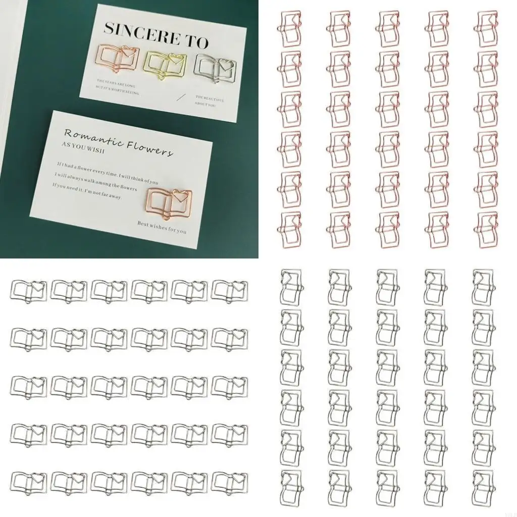 

Y5LB 30Pcs Book Paper Clip Metal Paper Clamp Bookmarks Clips For Holding Photo File