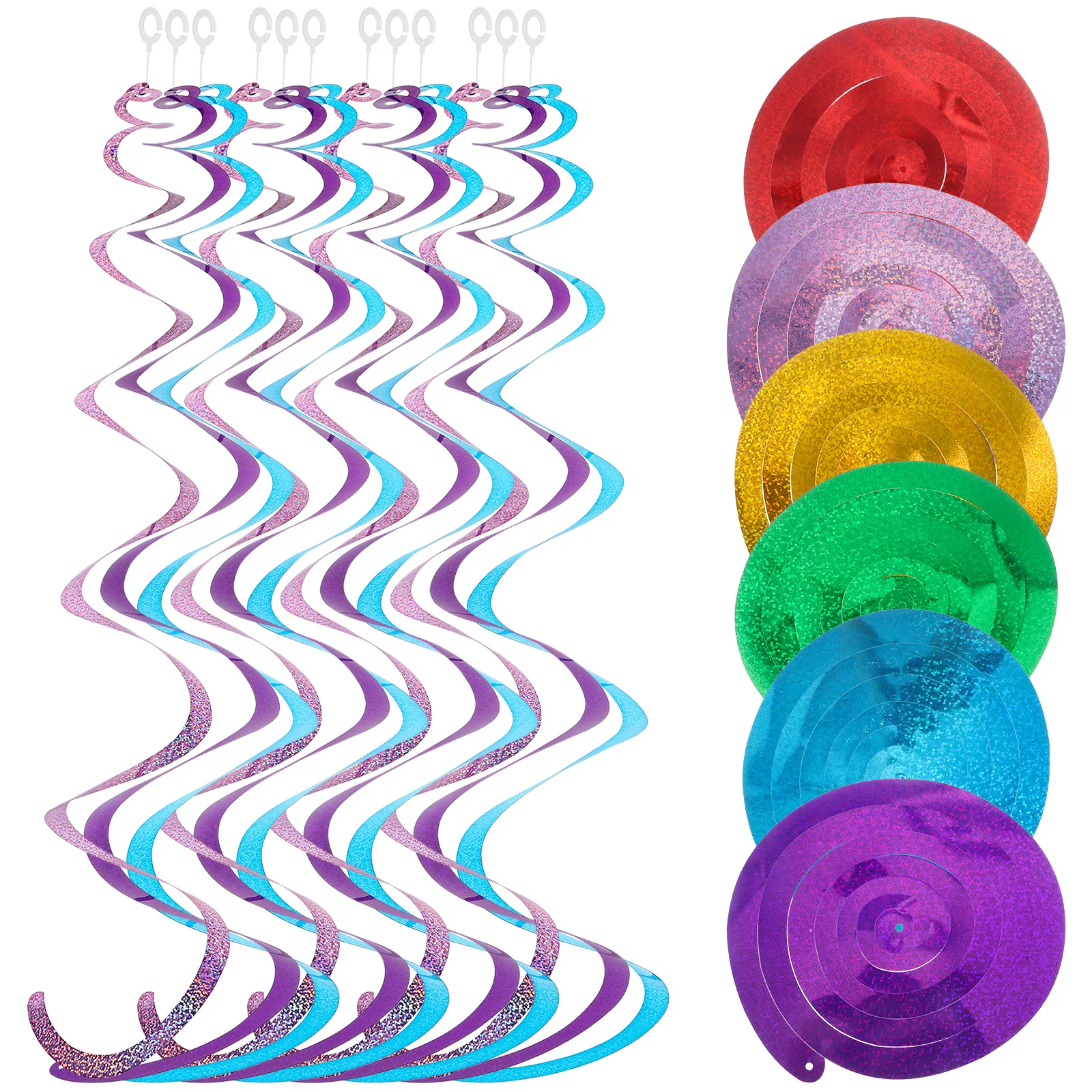

5 Sets Spiral Ornaments Happy Birthday Decorations Hanging Swirls Spirals Prom Party Pvc from Ceiling for