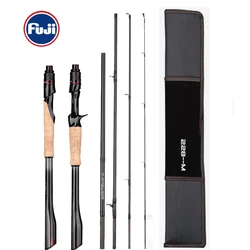 1.98m 2.28m Lure Fishing Rod Fuji Ring 40T Hight Carbon Fiber Spinning Casting Fishing Rod Bait Weight 5-28g Travel Fishing Pole