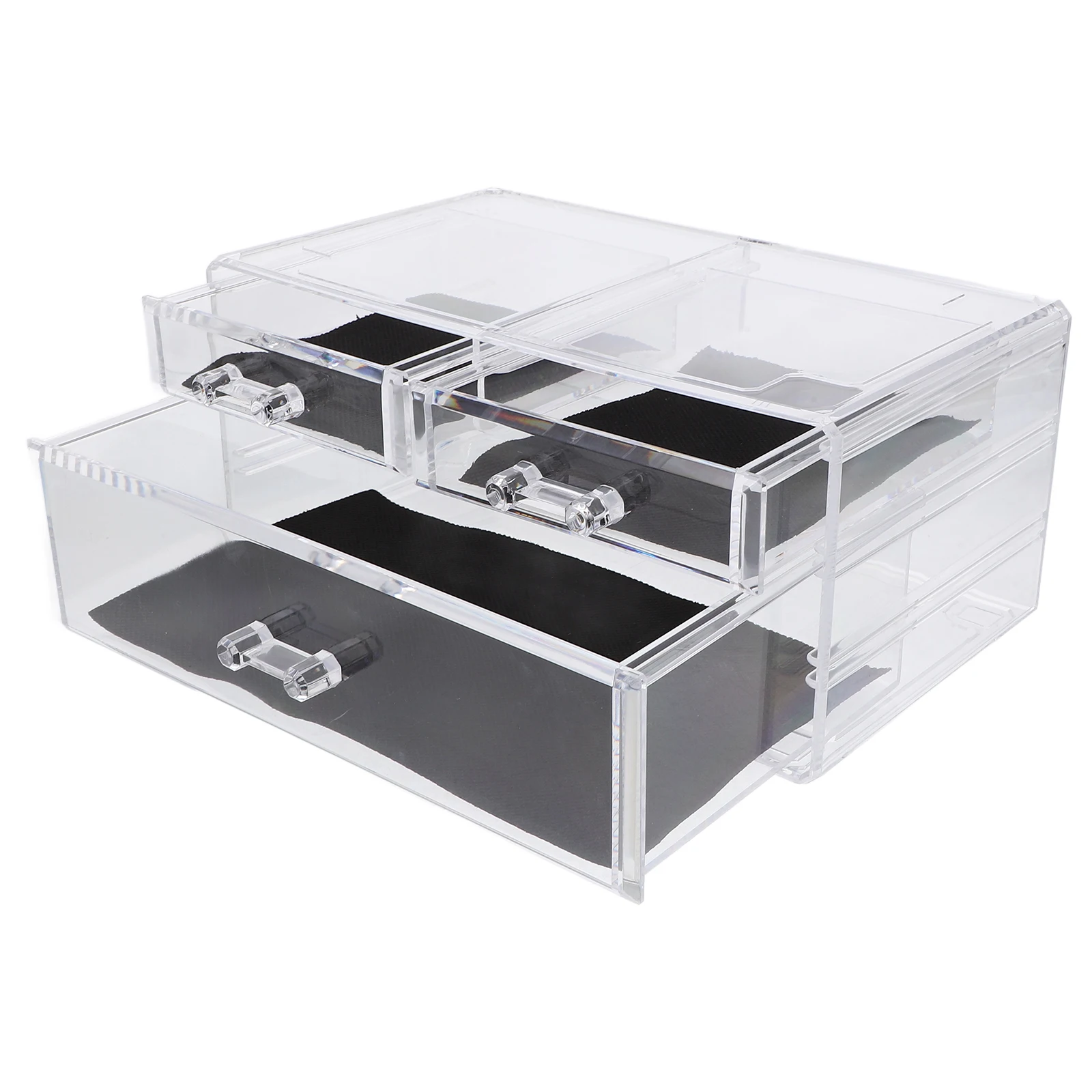 

Storage Box Drawer Clear Makeup Organizer Drawers Acrylic Bathroom Countertop Organizing Plastic Stackable Bins