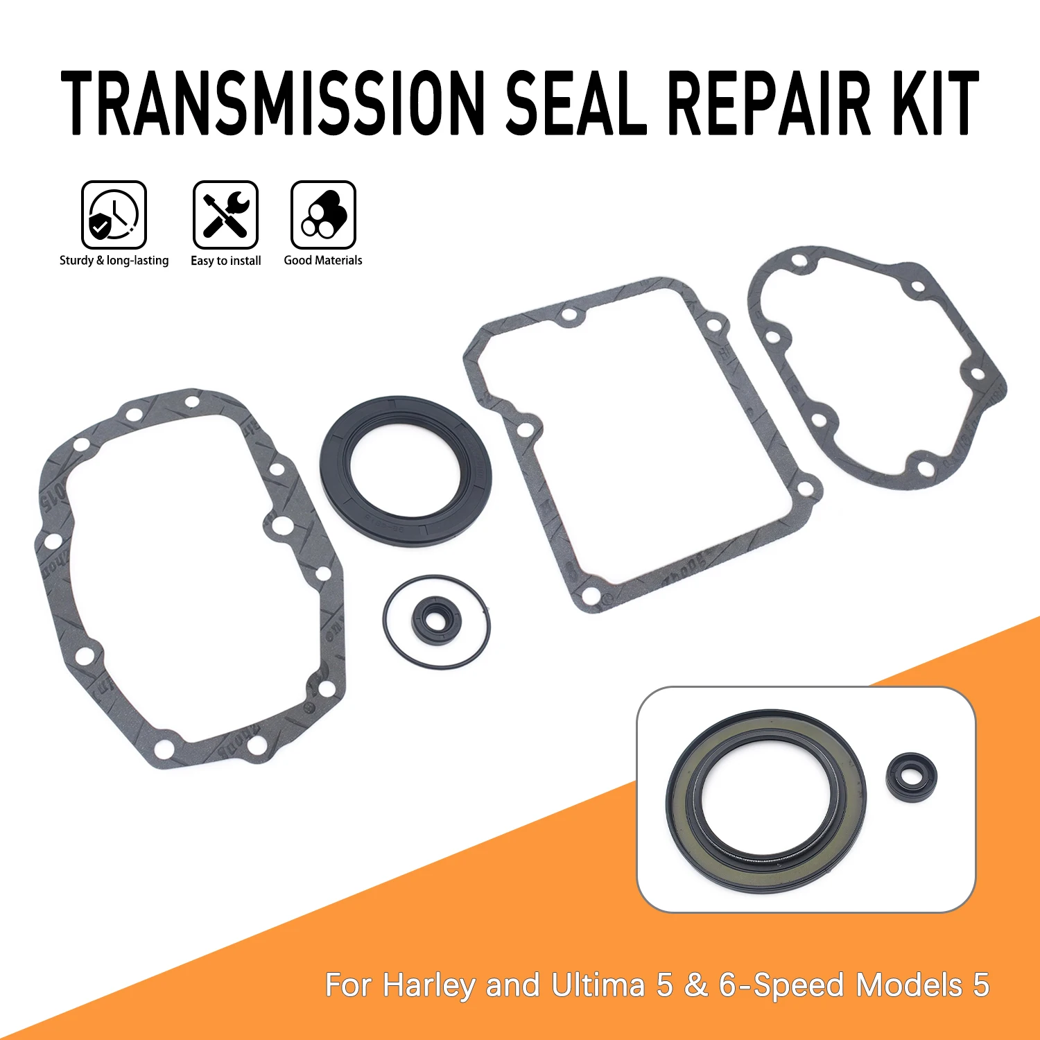For Harley and Ultima 5 & 6-Speed Models Gasket Clutch Cover Compatible Engine Gasket Set Seals Rebuild Kit Motorcycle Part