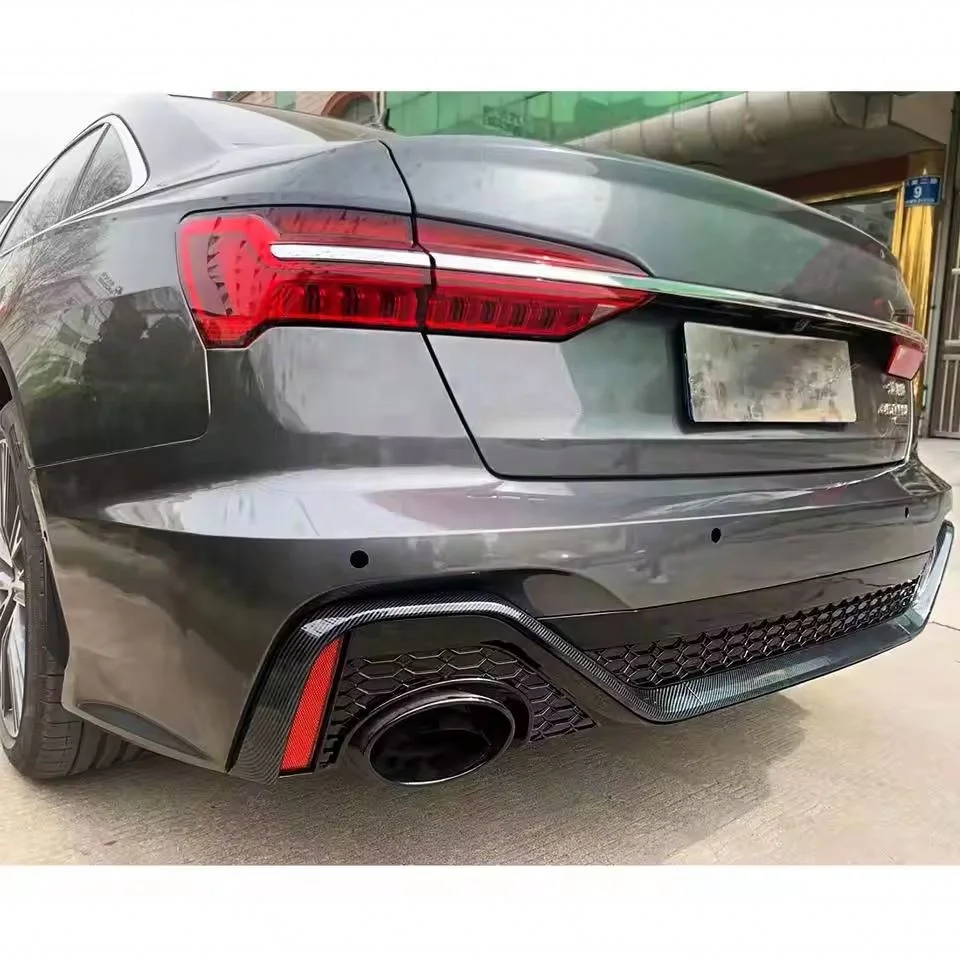 Body kit include Front and Rear bumper assembly Grille Side skirt for Audi A6 C8 2019-2022 upgrade to RS6 model bodykit