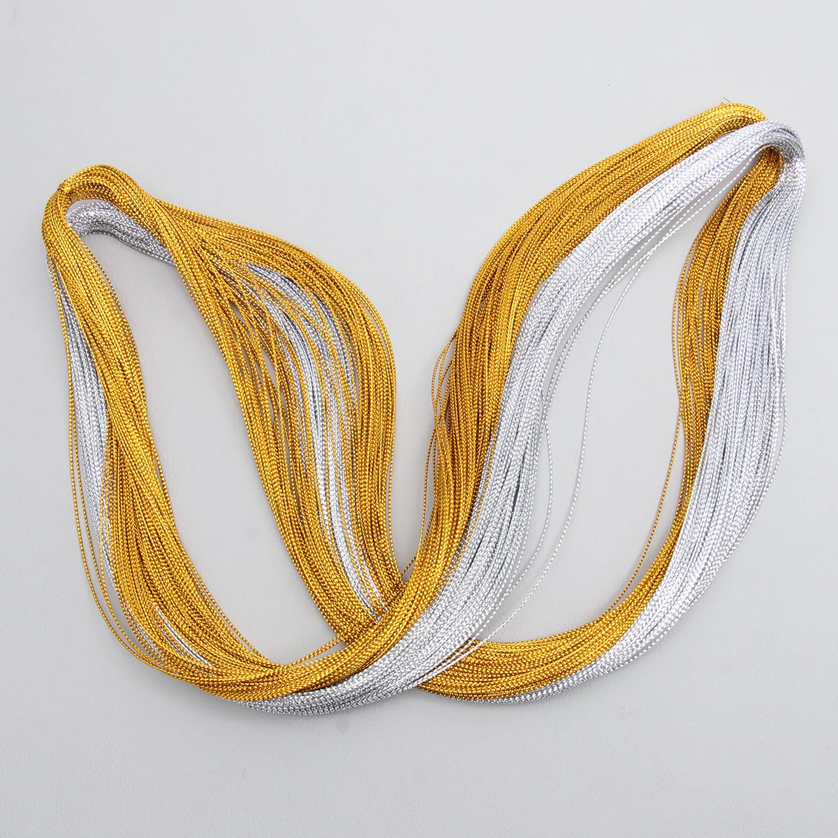 سلك الذهب والفضة DIY بها بنفسك مجوهرات الحرفية علامة معلقة خط دائم الحرير الحبل بهرج سلسلة الحبل الزخرفية صنع المجوهرات #1