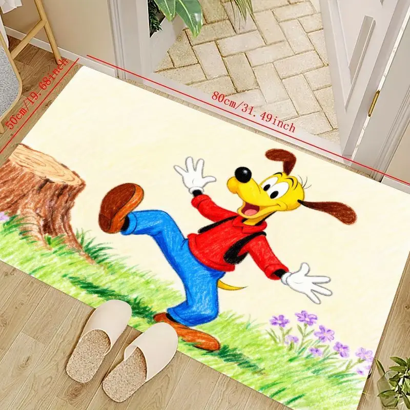 

1 шт. напольный коврик с изображением щенка из мультфильма, игривый персонаж в стиле гуфи для собаки, падающая сцена на травяном холме, 50x80 см/19,68x31,49 дюйма, моющийся нет