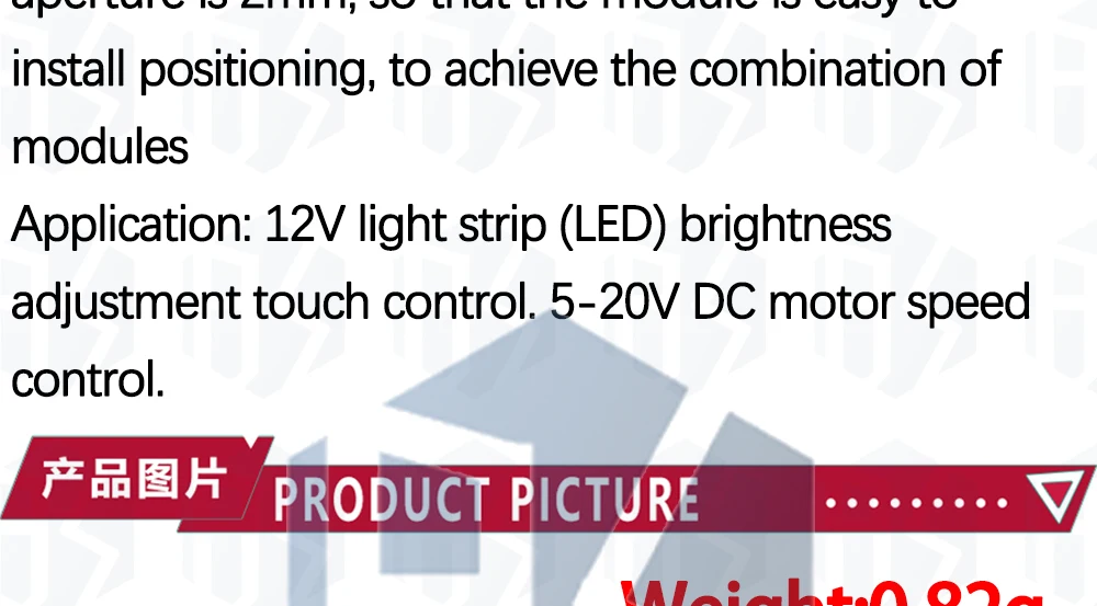 OE-TP kapazitives Touch-Tastenlicht-Touch-Schaltermodul, digitaler Touch-Sensor, LED, kein Pol-Dimmung, 10 A, DC 5–12 V – Detail 32