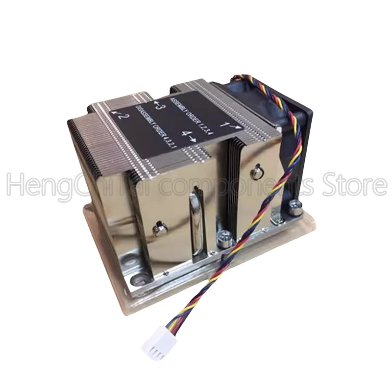 

Original 100% Working 2U LGA3647 rectangular square 4 heat pipe server fan CPU heat sink 4-wire speed regulation