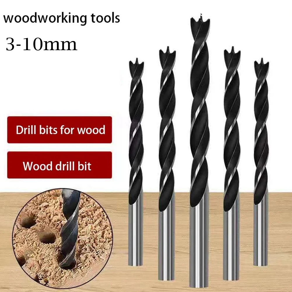 1pc Punta da infilare per la lavorazione del legno Punta da trapano a spirale Acciaio ad alto tenore di carbonio 3 10mm Diametro e lunghezza per progetti di lavorazione del legno
