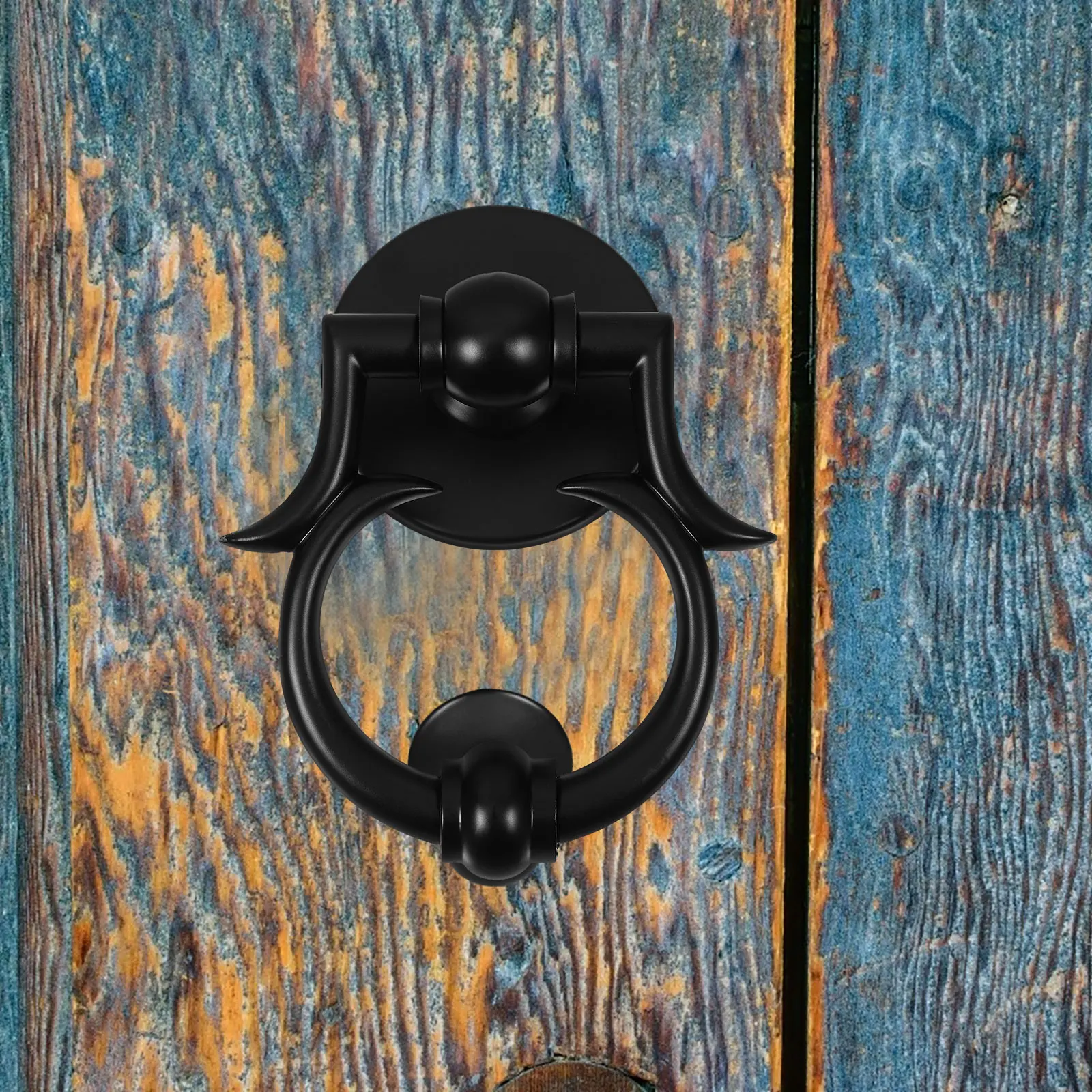 

1 set European Style Knocking Ring Elegant Handle Accessory Front Gate Puller Security Bedroom Office Clear Sound